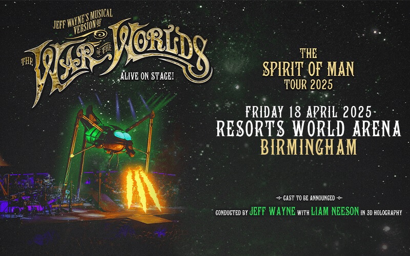 War of the Worlds Resorts World Arena Birmingham concert tickets corporate hospitality packages